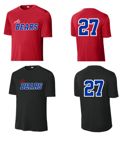 AZ BearsDri-fit  FAN shirts- Unisex & Youth (st350)